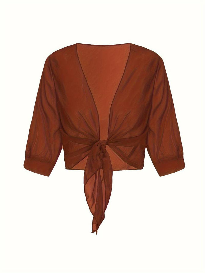 Katie – Airy Blouse with Open Front