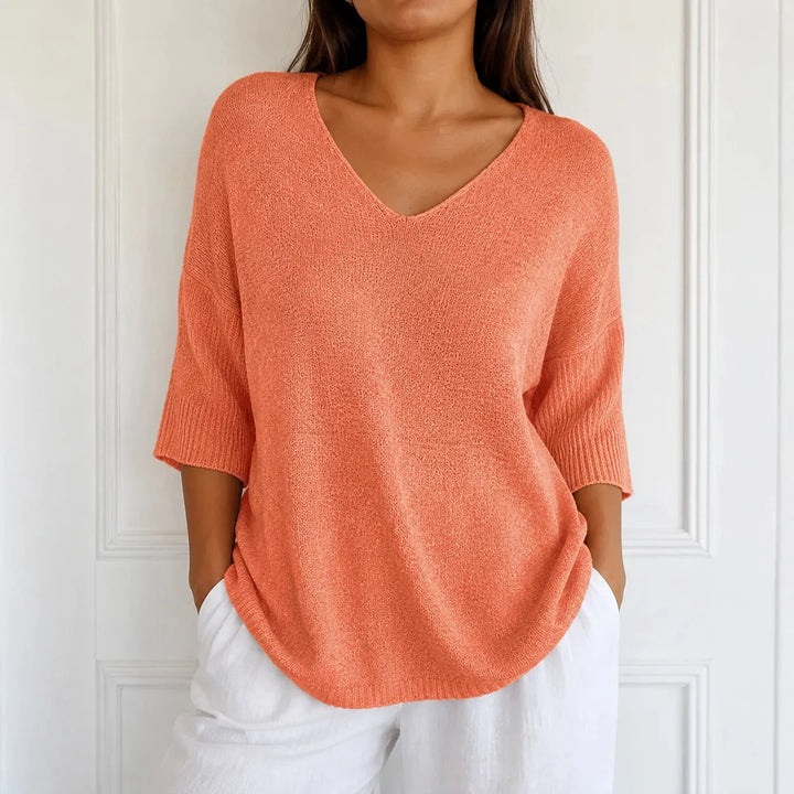 Maya | Casual and Stylish Women's Knit Tunic Top with V-Neck