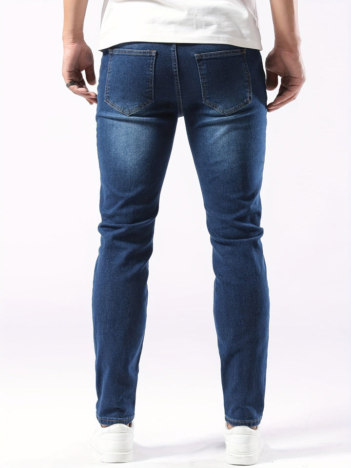 Men's Slim Fit Casual Stretch Jeans, view 6 - Elena Harper
