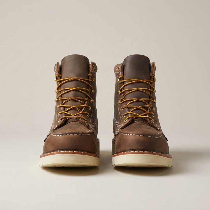 Men's Workboots 6-Inch Moc-Toe – Leather Lace-Up Boots