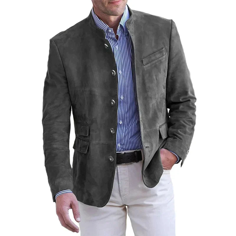 Men's Classic Button-Closure Jacket for Everyday Style