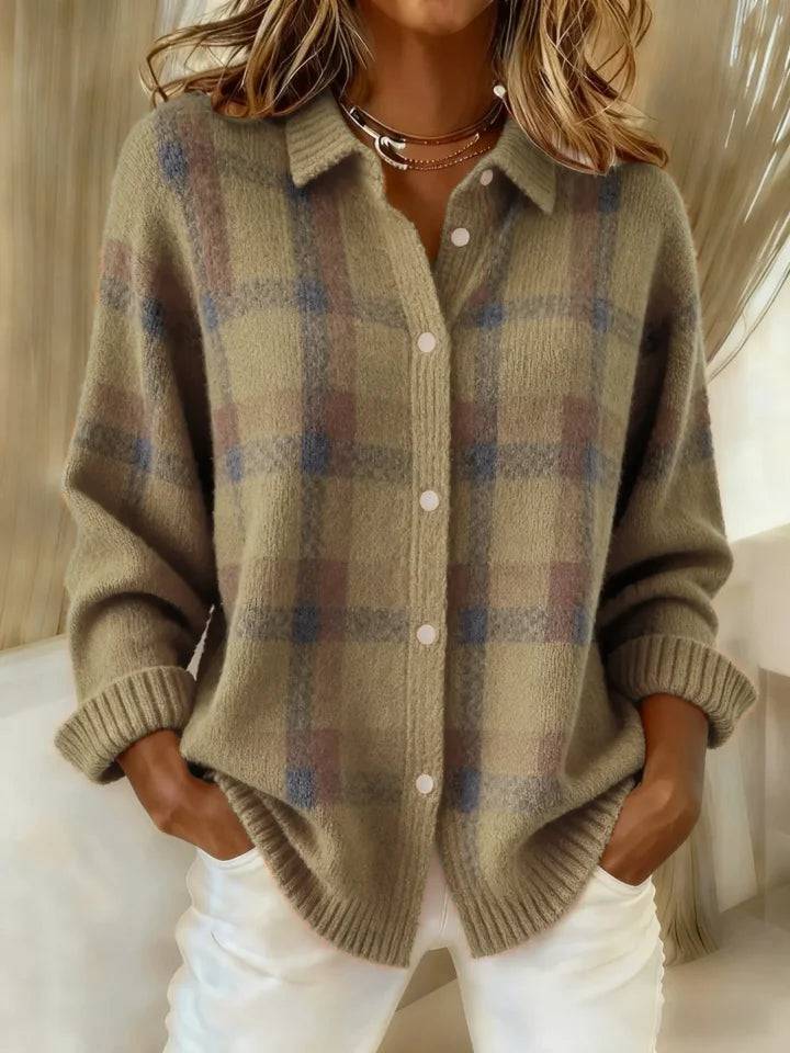 Emma & Rose Manhattan Cait™ buttoned soft colorful shirt with a relaxed fit and vibrant patchwork design.