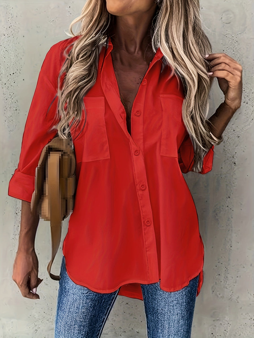 CHIC BLOUSE WITH LONG SLEEVES FOR WOMEN