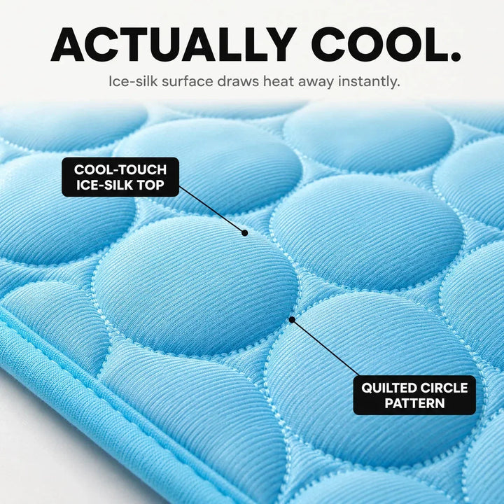 Coolo Self-Cooling Pet Mat, Ice Silk-like Dog Cooling Pad, No-Freezer Cooling Mat for Dogs, view 10 - Elena Harper