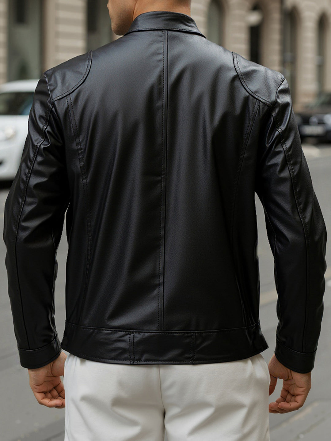 LAURENT MONACO | MEN'S HIGH COLLAR JACKET WITH ZIPPER