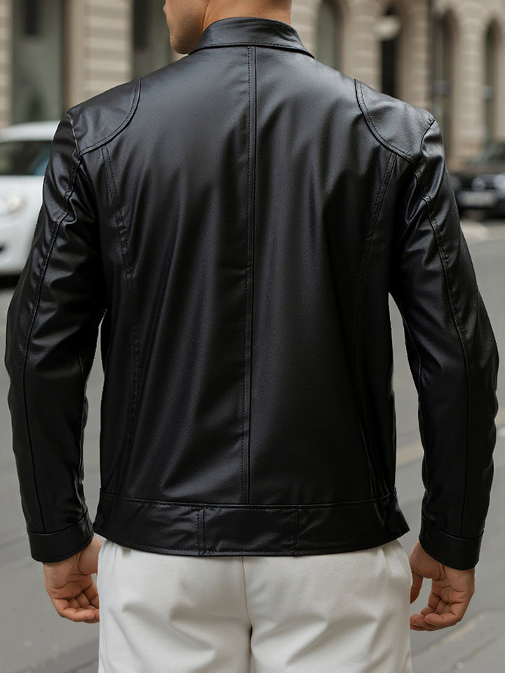 LAURENT MONACO | MEN'S HIGH COLLAR JACKET WITH ZIPPER