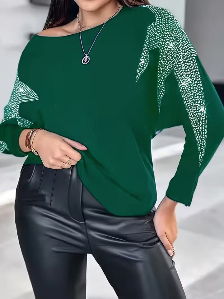 Bernardino - Elegant Long Sleeve Sweater With Star Print