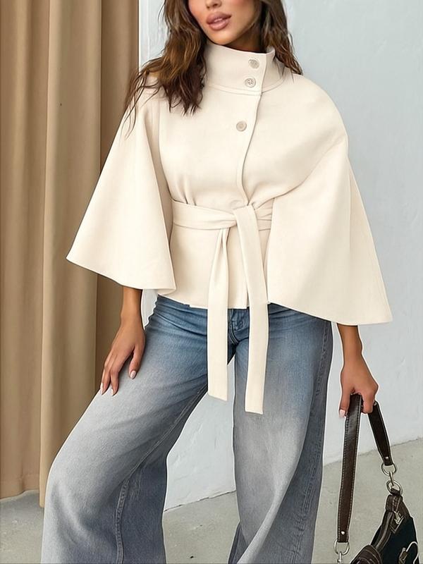 Rosemary™  |  Belted soft luxurious fabrics Cape Coat