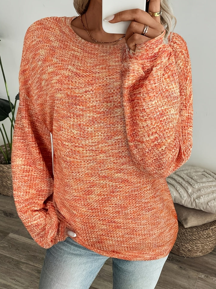 Greta | Soft Knit Sweater with Waffle Texture and Loose Fit