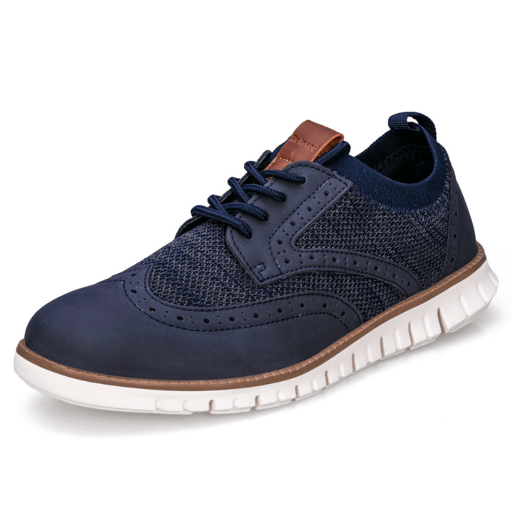 Men's Knit Wingtip Brogue Shoes