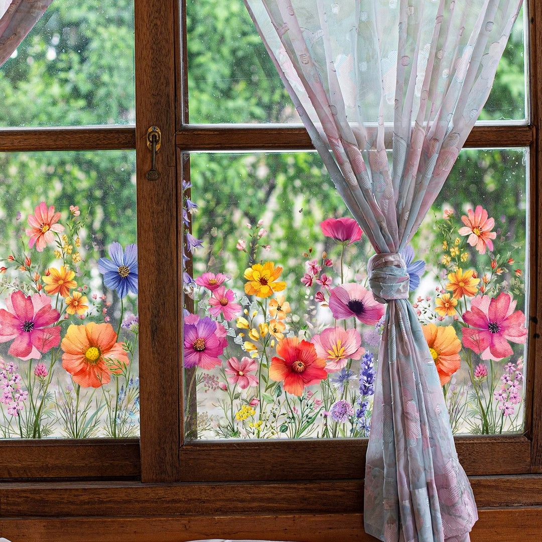 1+1 Free Floral Decal Charming Window Decoration, view 2 - Elena Harper