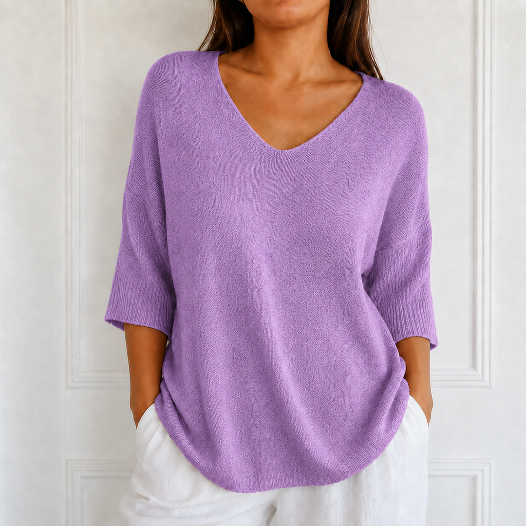 Maya | Casual and Stylish Women's Knit Tunic Top with V-Neck