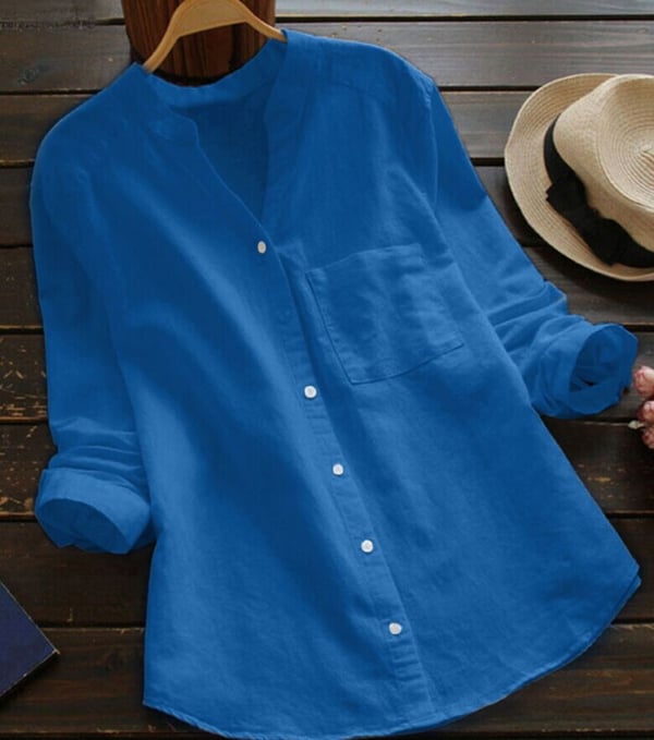 Women's Effortless Long Sleeve Blouse - Versatile & Chic Top