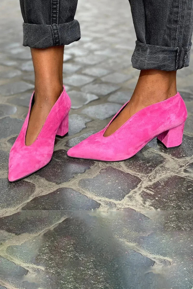 Elegant Block Heel Pumps - Elena Harper