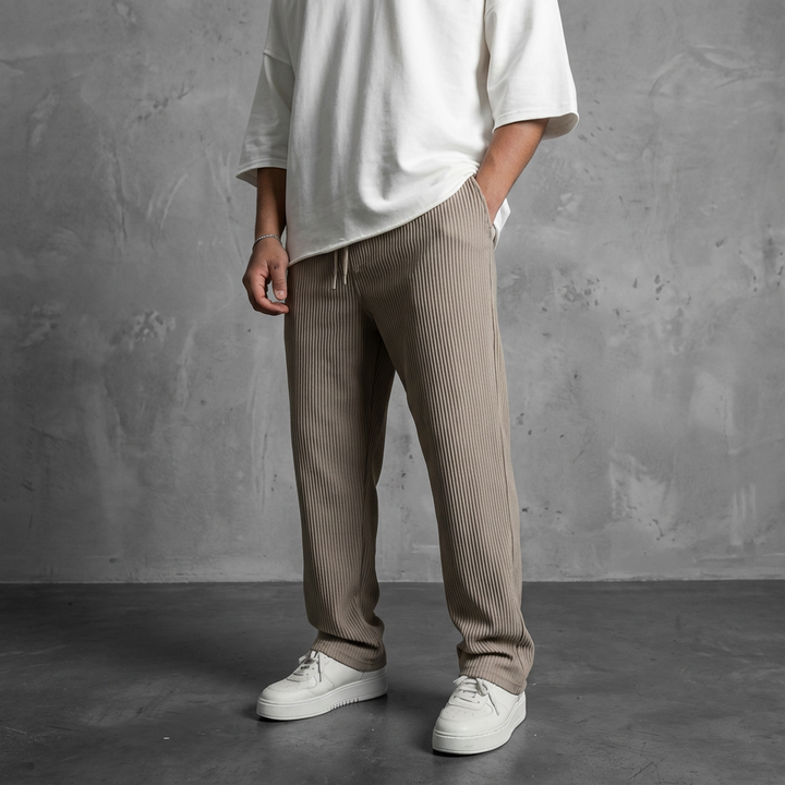 Marion Casual Loose Cord Pants with Drawstring - Elena Harper