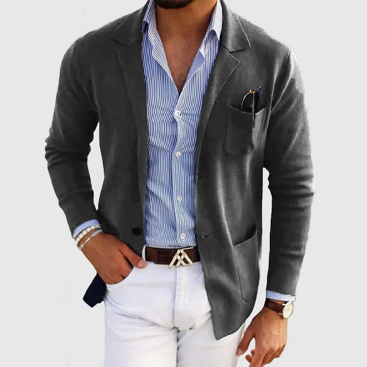Luxurious Blazer for Men in Soft Material - Elena Harper