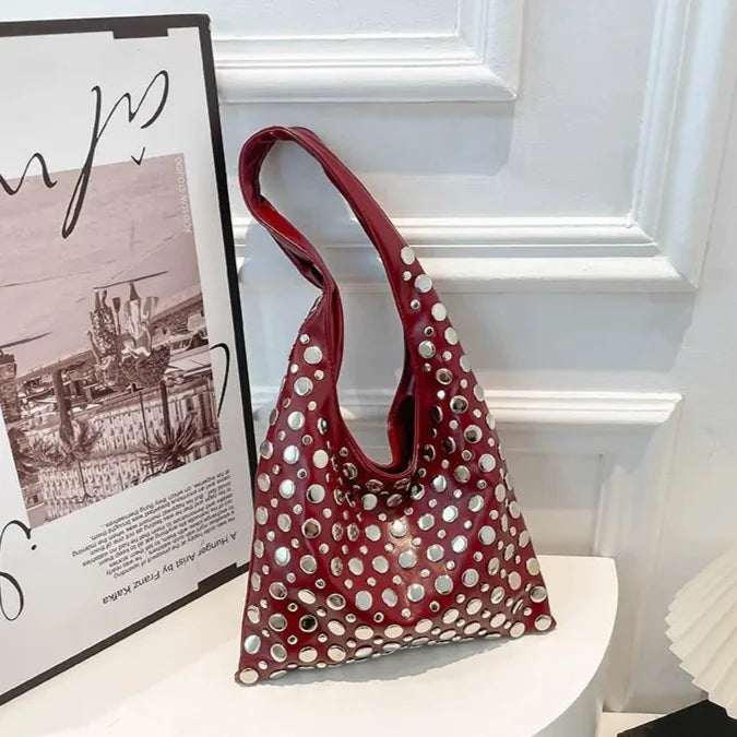 Shoulder Bag with Metallic Details - Mariela
