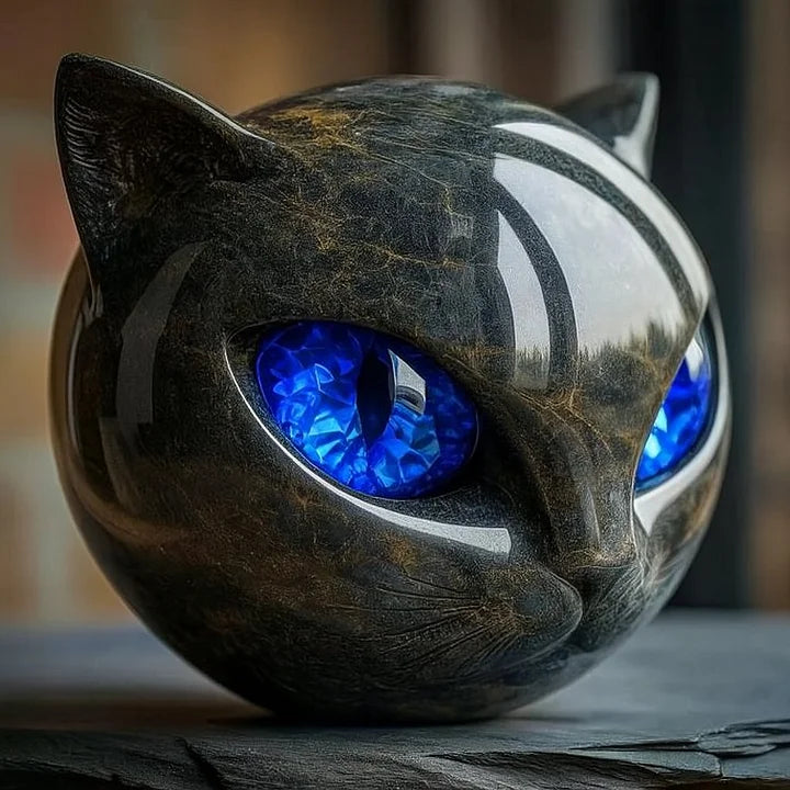 Phoenix Mysterious Cat Sculpture, view 6 - Elena Harper