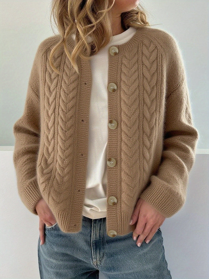 Germana Comfortable Knit Cardigan, view 6 - Elena Harper