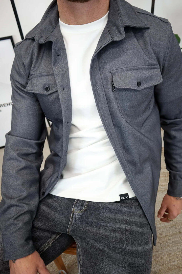 Men's Premium Overshirt Versatile & Stylish - Elena Harper