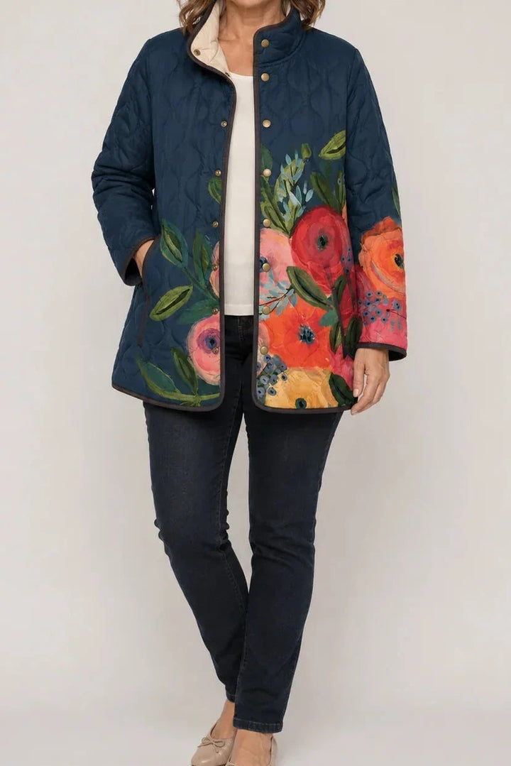Lisa | Stylish and Comfortable Women's Puffer Jacket with Floral Pattern