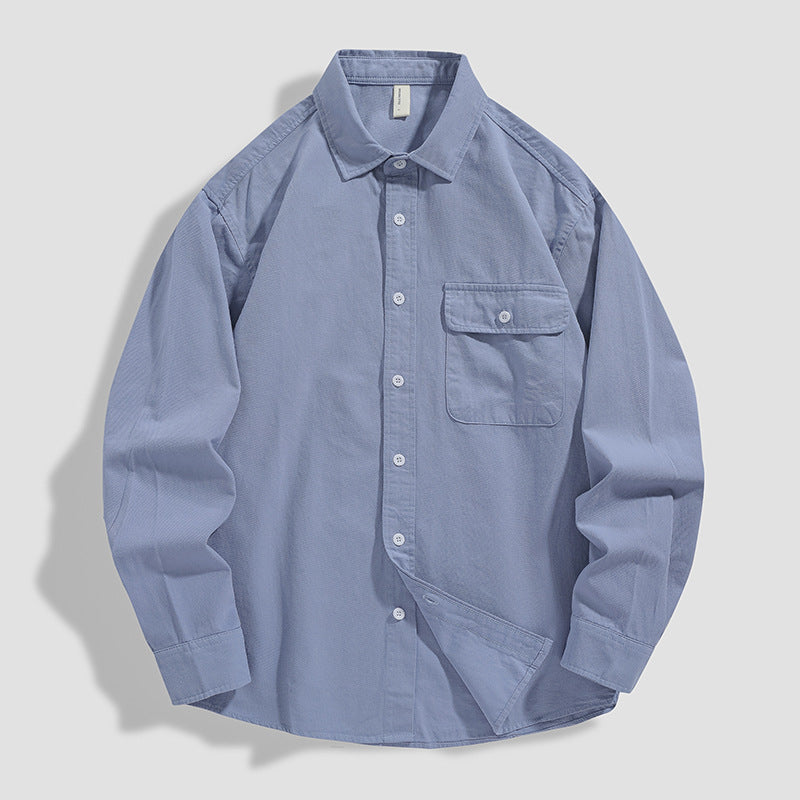 Men's Cotton Oversized Shirt Jacket Ideal for Autumn