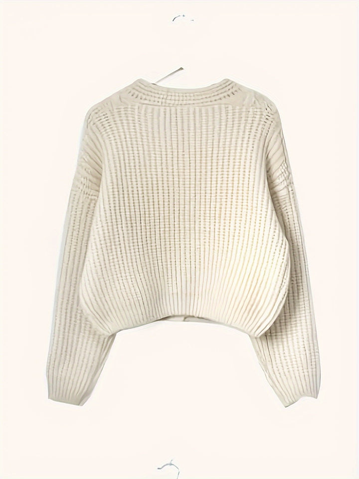 Sandra | Cozy Chunky Knit Cardigan with Cable Pattern for Layering