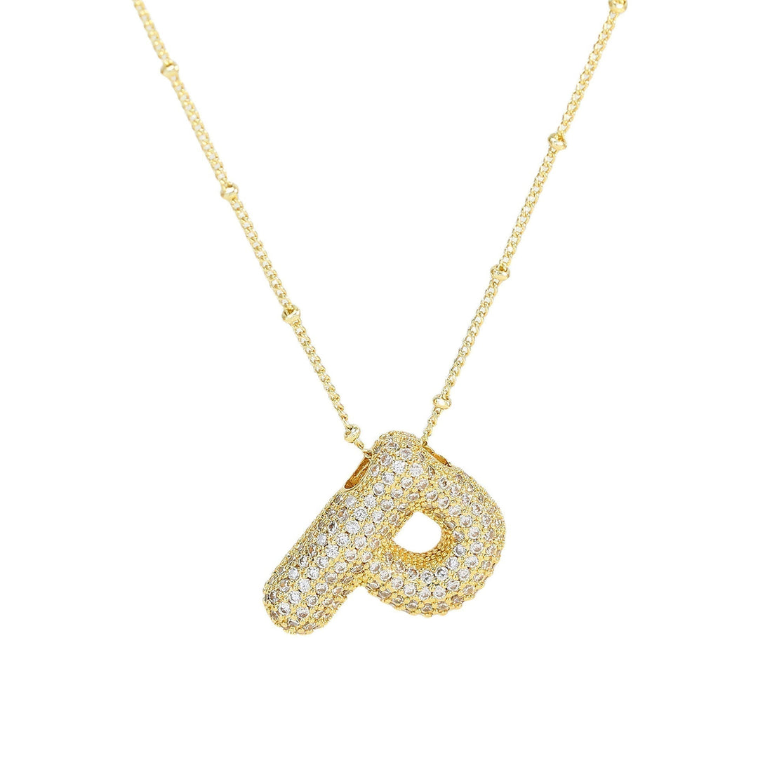 Savannah | Diamond Bubble Letter Necklace