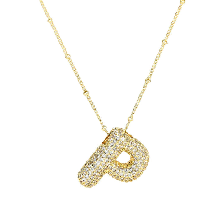 Savannah | Diamond Bubble Letter Necklace