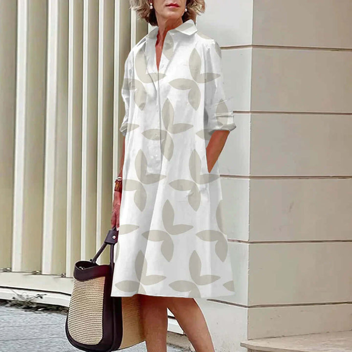 Stretch Fit Knee-Length Midi Dress, view 2 - Elena Harper