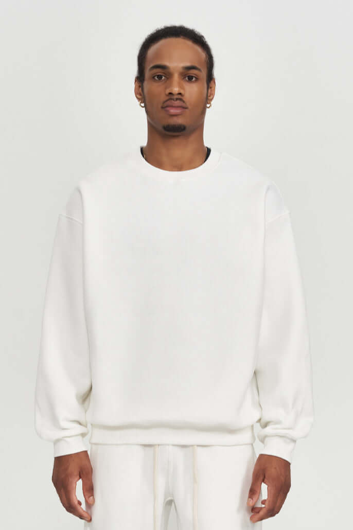 Men's Soft Crew Neck Sweater, view 3 - Elena Harper