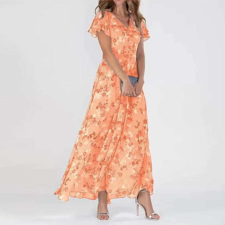 FLOWER MAXI DRESS FOR WOMEN