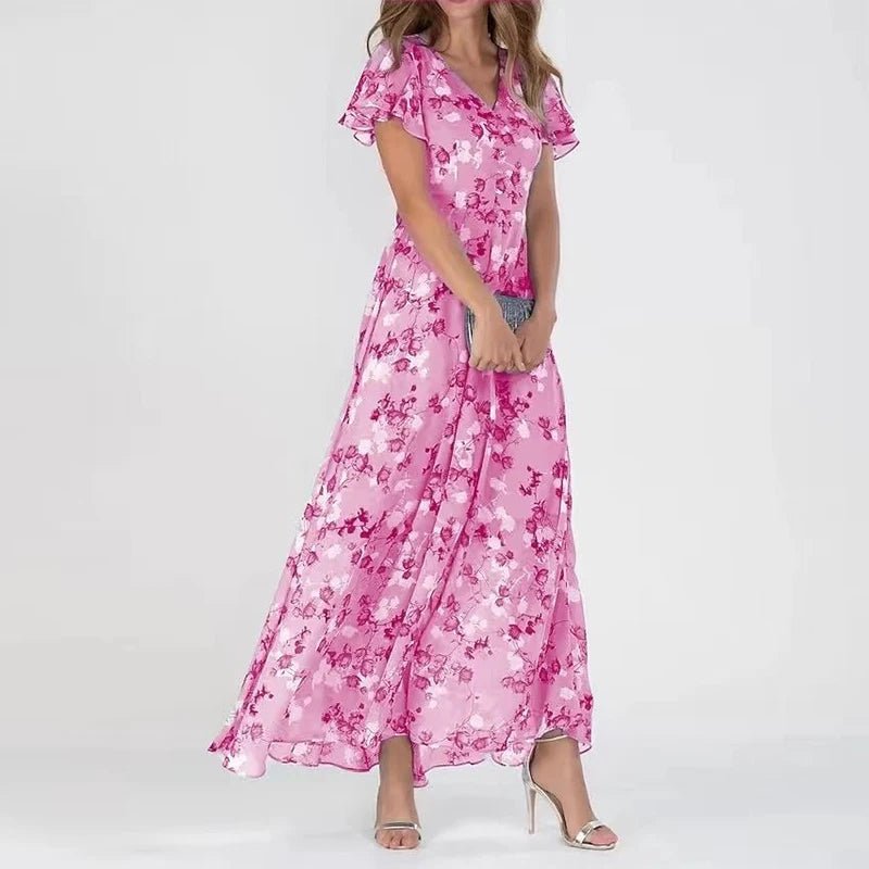 FLOWER MAXI DRESS FOR WOMEN
