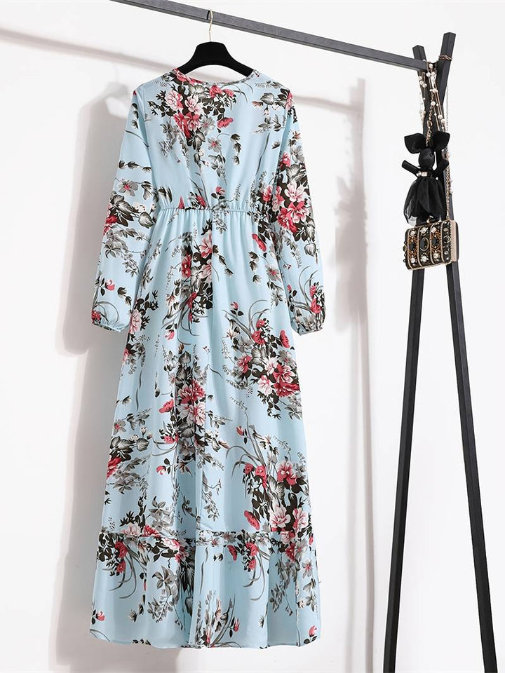 Abella - Bohemian Dress with Floral Print