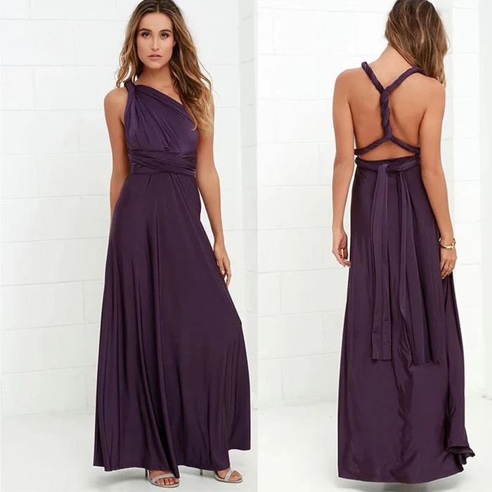 Isolene - Elegant Backless Maxi Dress