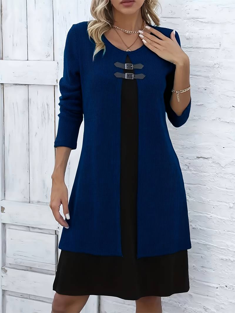 Shirahoshi - Autumn And Winter Round Neck Two-Piece Suit