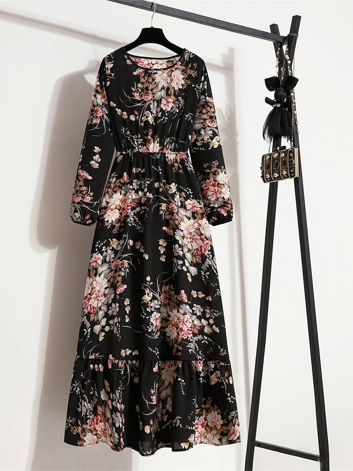 Abella - Bohemian Dress with Floral Print