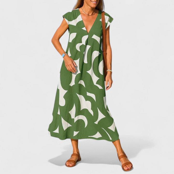 Valery™  |  Flowing V-neck Dress