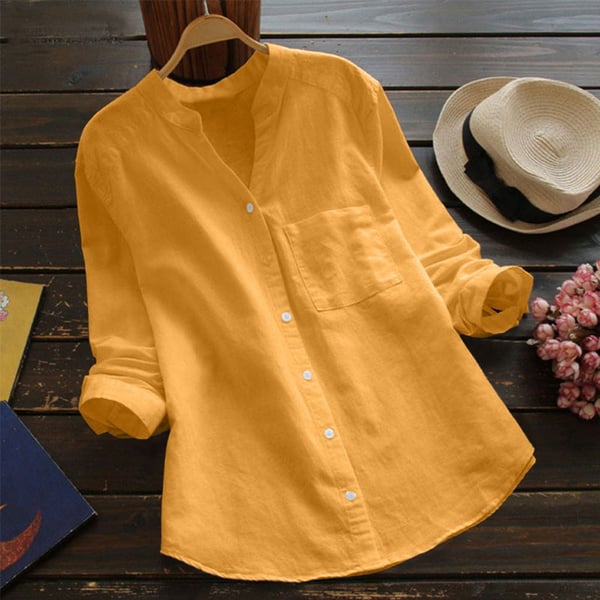 Women's Effortless Long Sleeve Blouse - Versatile & Chic Top