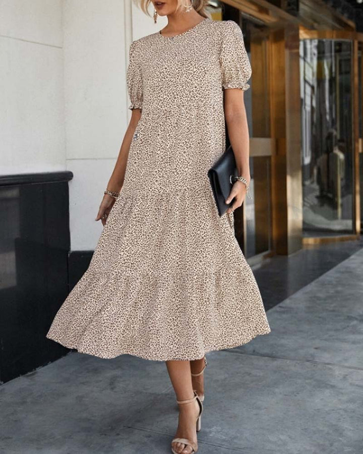 Zyonn Dress with Puff Sleeves - Elena Harper