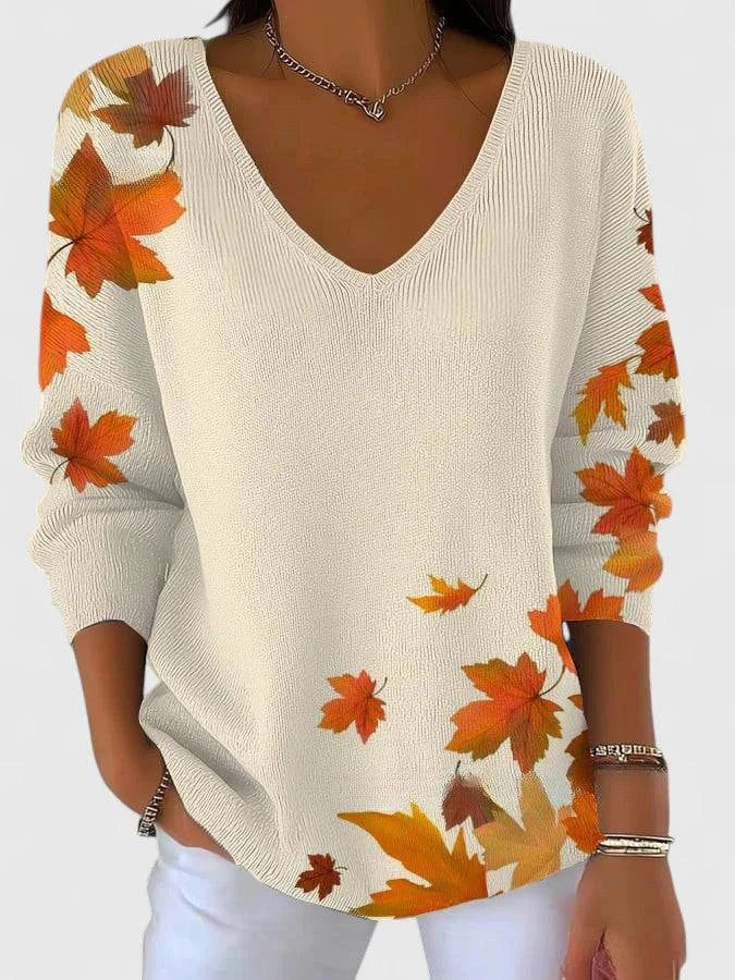 Sera™  |  Elegant V-neck Sweater