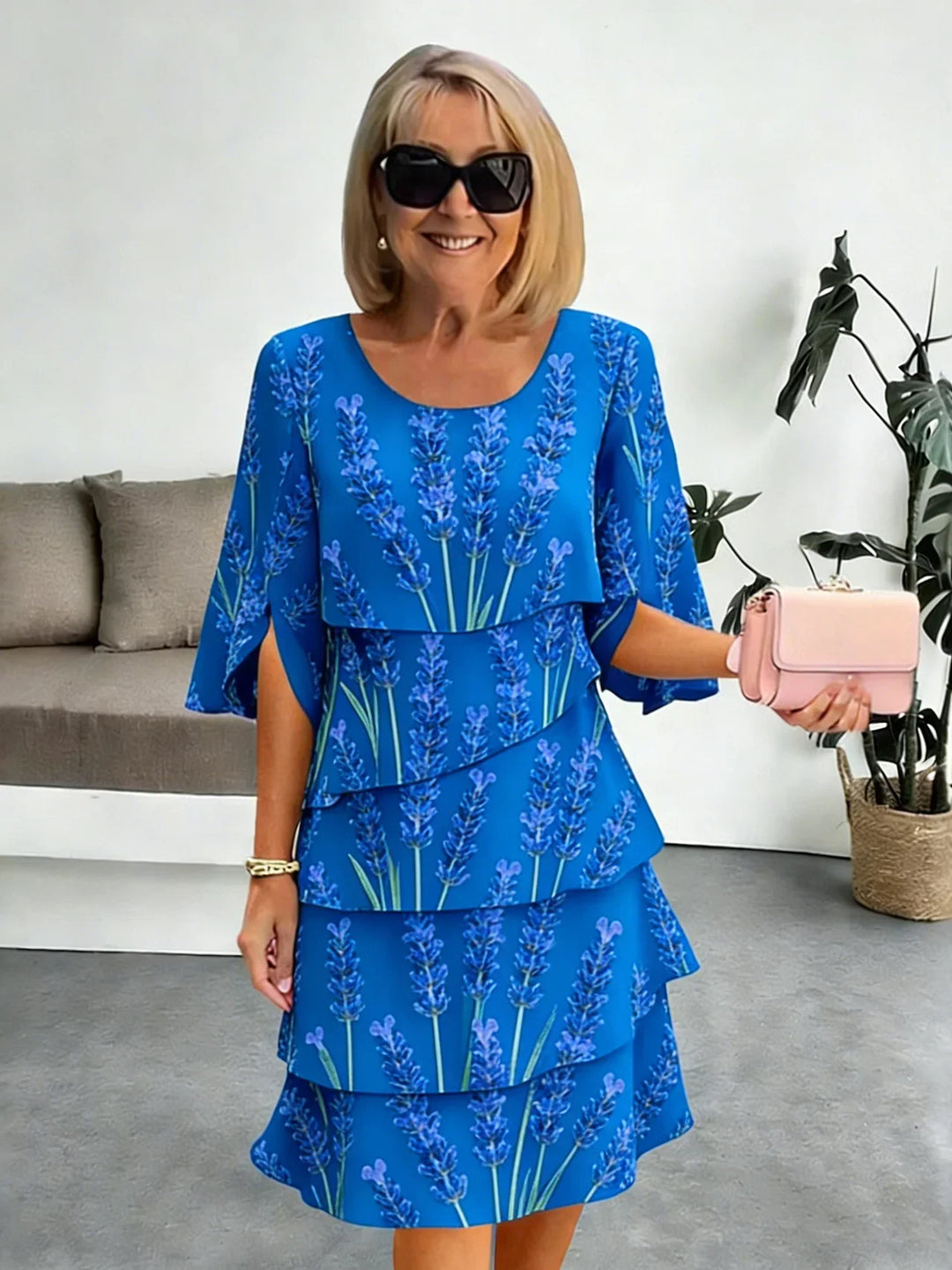 Sienna | Elegant Comfort Printed Midi Dress