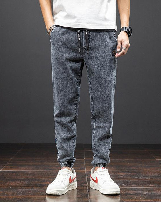 Men's Loose Fit Stretch Jeans Straight Leg