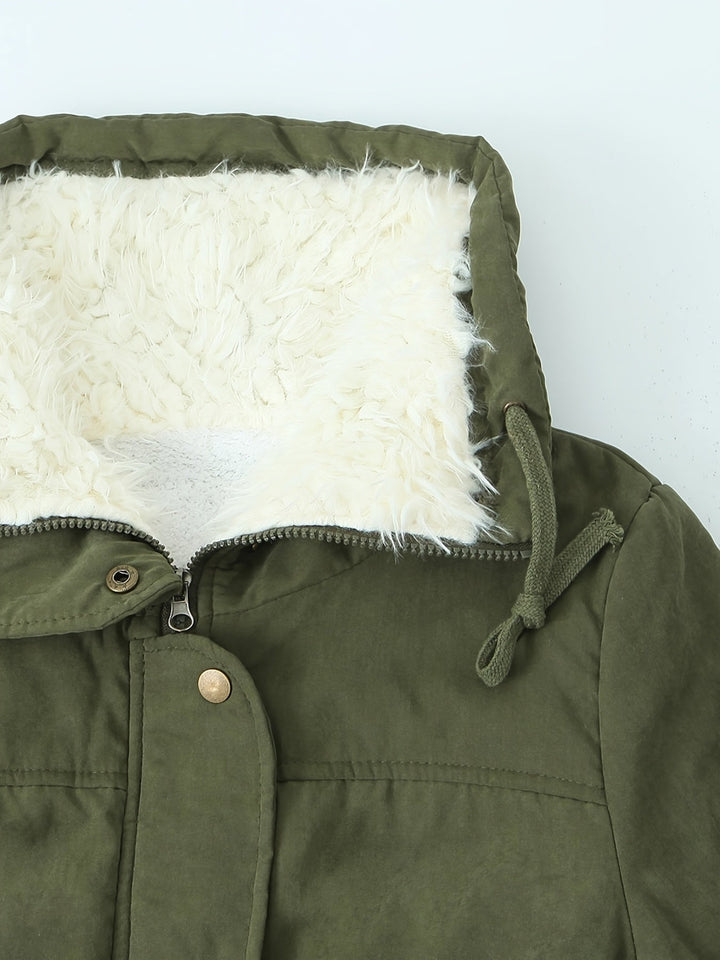 Sylvie - Short Women's Parka with Faux Fur Collar