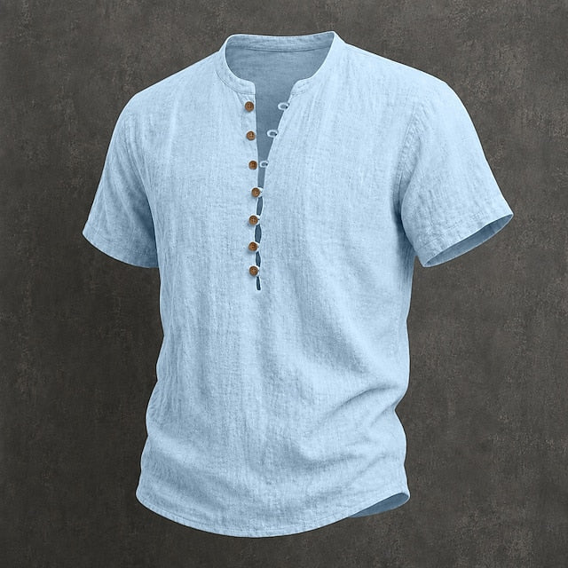 Dawed Summer Shirts with Button Placket, view 7 - Elena Harper