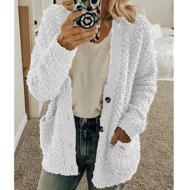 Fluffy Cardigan with Pockets for Women