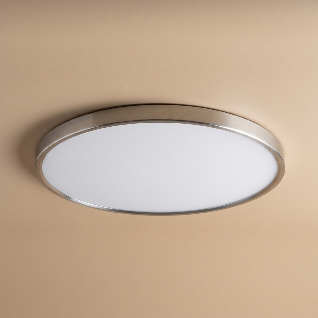 Round LED Ceiling Light with Gold Trim – Slim Design