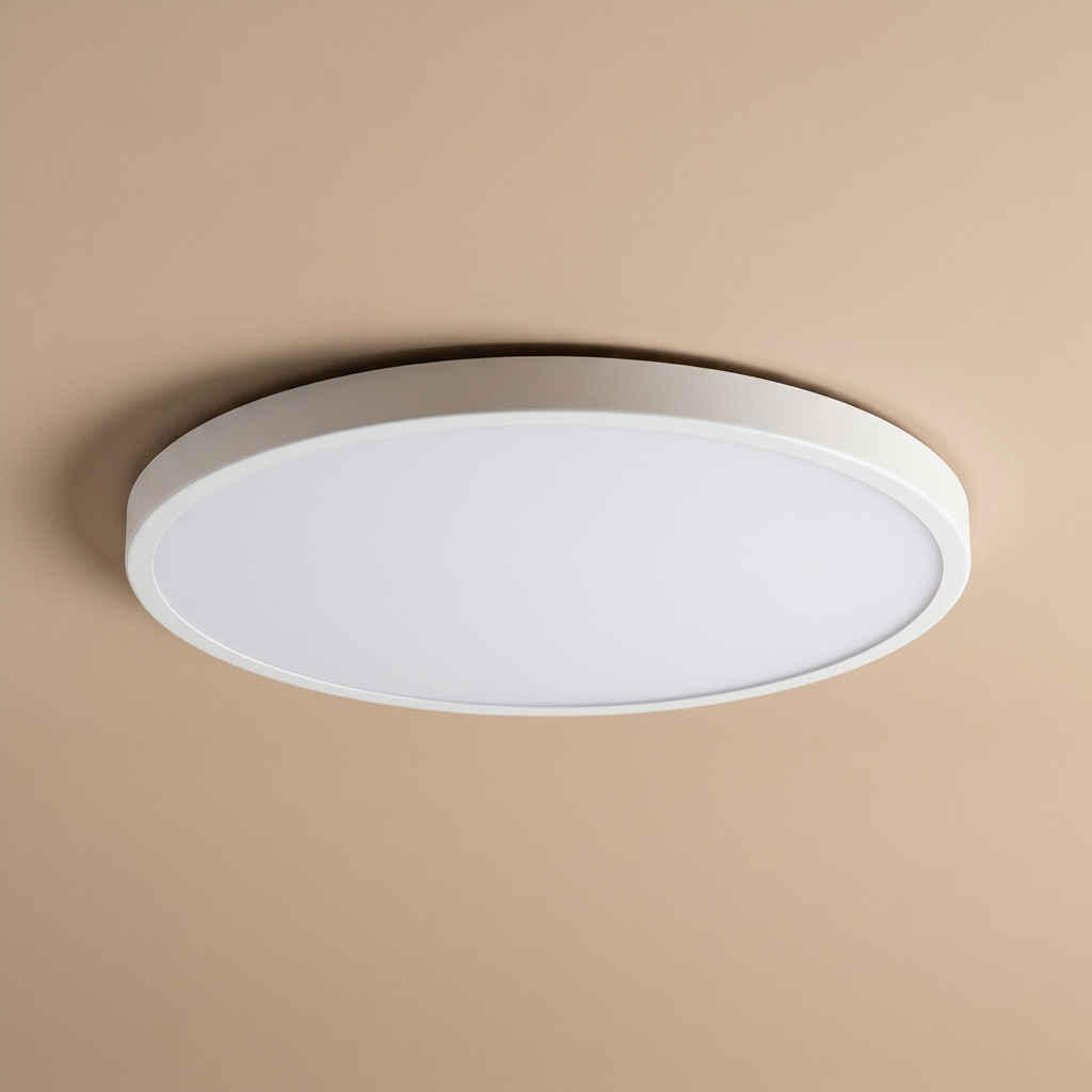 Round LED Ceiling Light with Gold Trim – Slim Design