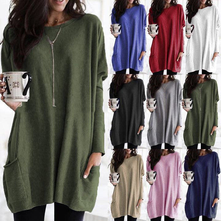 Cotton Women's Sweater with Pockets – Comfortable Practical Fit