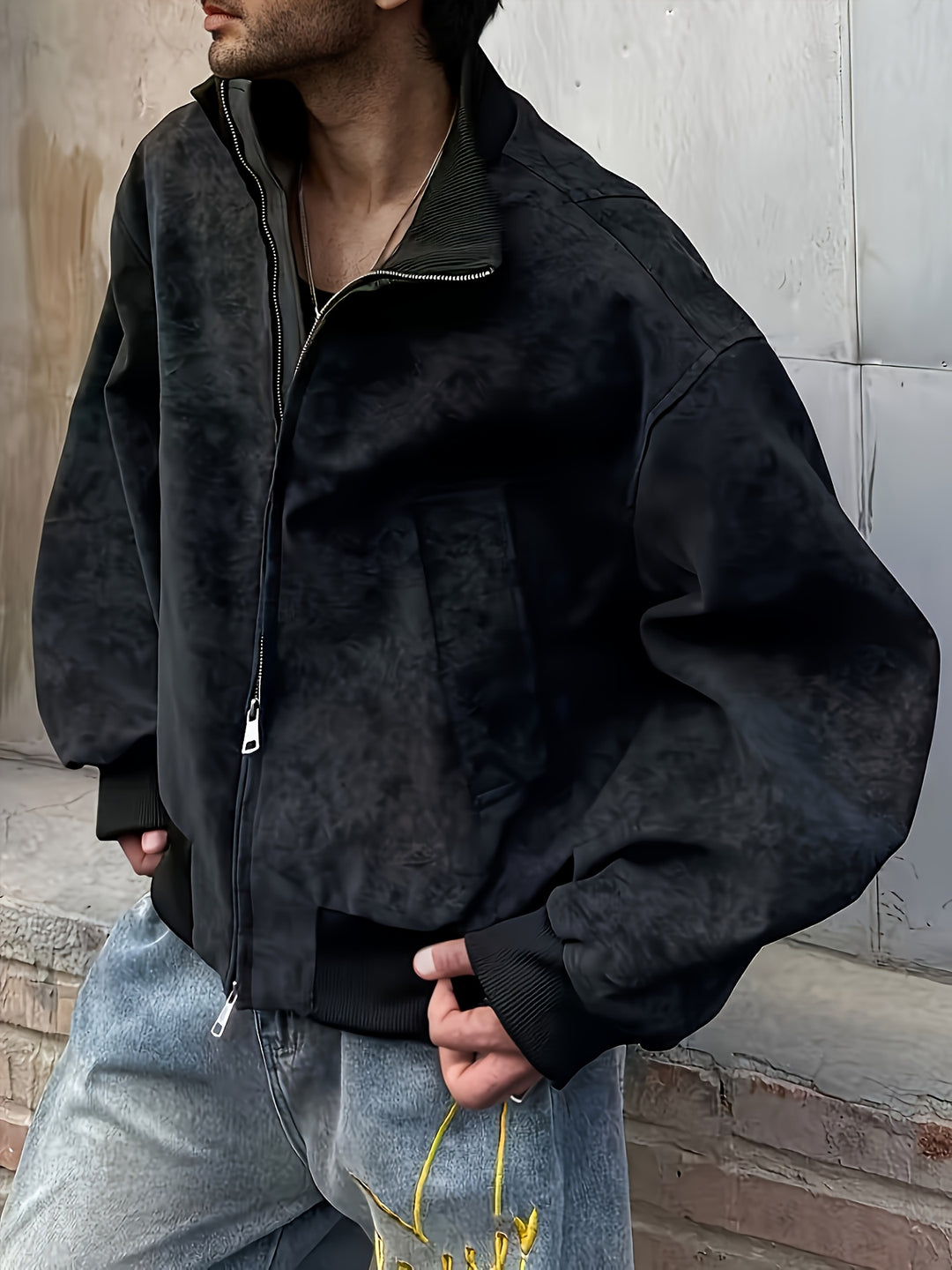 Men's Jacket | Oversized Streetwear | With Zipper | Spring